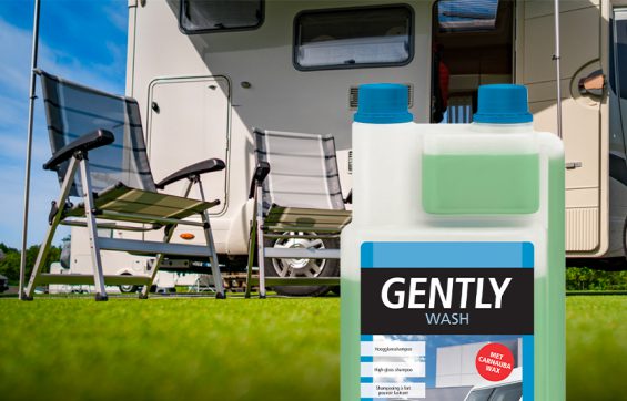 Snelle wasbeurt voor uw caravan met Gently Wash