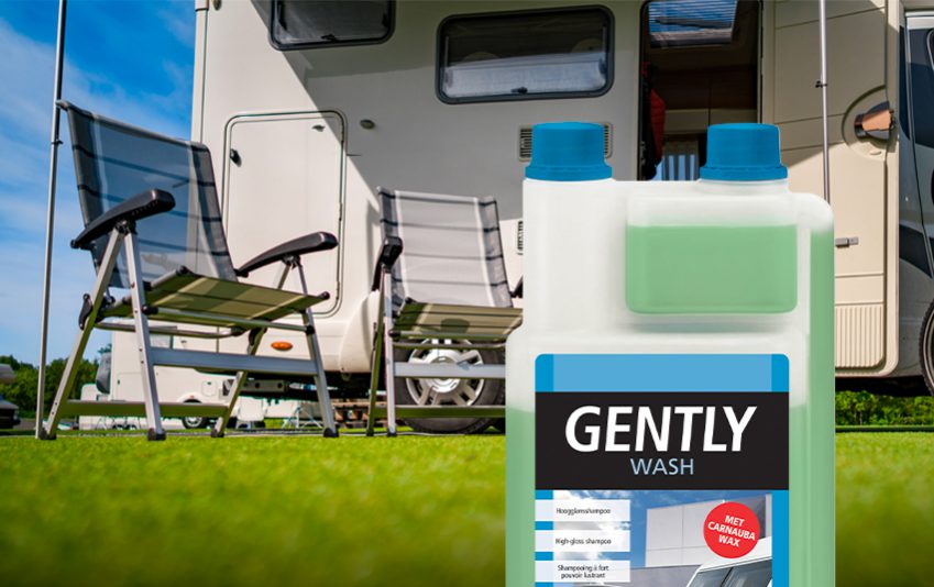 Snelle wasbeurt voor uw caravan met Gently Wash